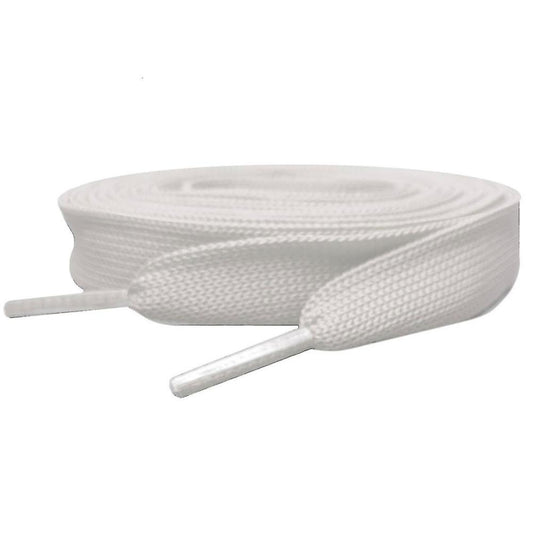 Sireturi late 14 mm tip Alexander McQueen, 110 cm, alb