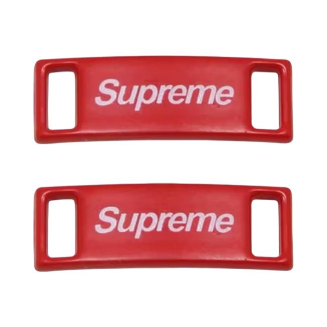 Charmuri pentru șireturi – stil Supreme, roșu & negru