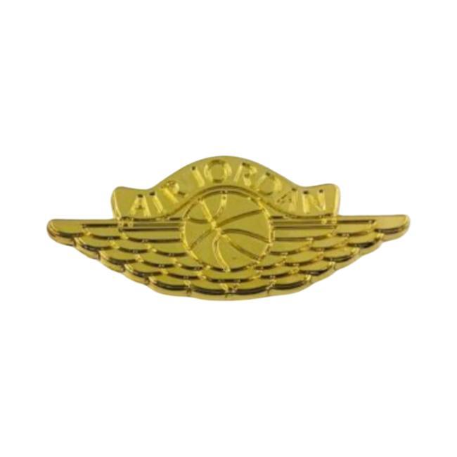 Patch metalic pentru adidași – aripă stil Jordan (auriu & argintiu)