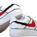 Nike Air Force Cartoon Outline Custom Sneakers
