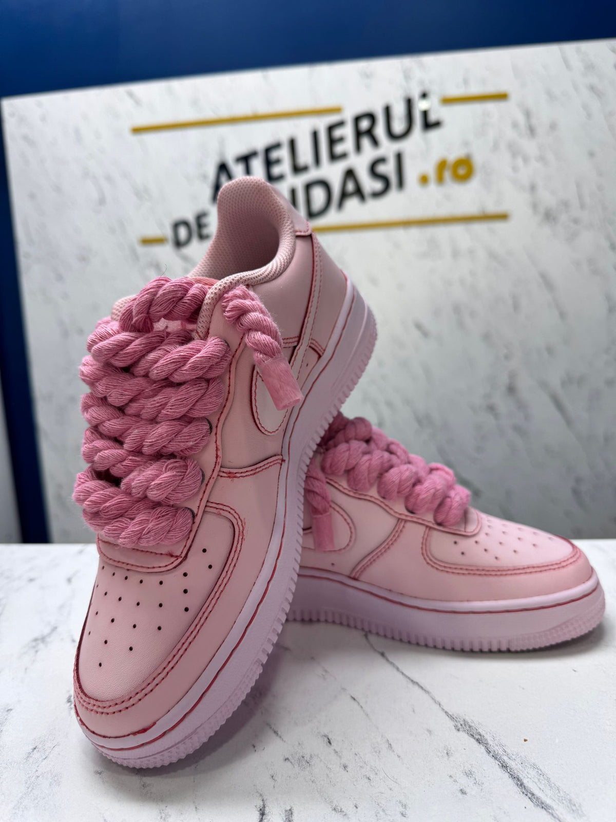 Nike Air Force Pink Rope Custom