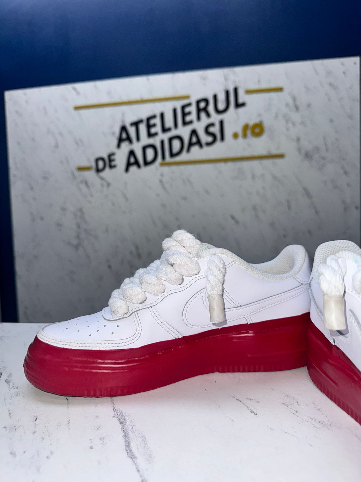 Nike Air Force AF1 Red Drip Sole